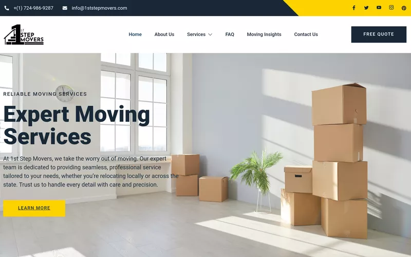 1st Step Movers website